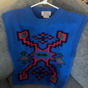 Skyr Vibrant Blue Geometric Men's Vest